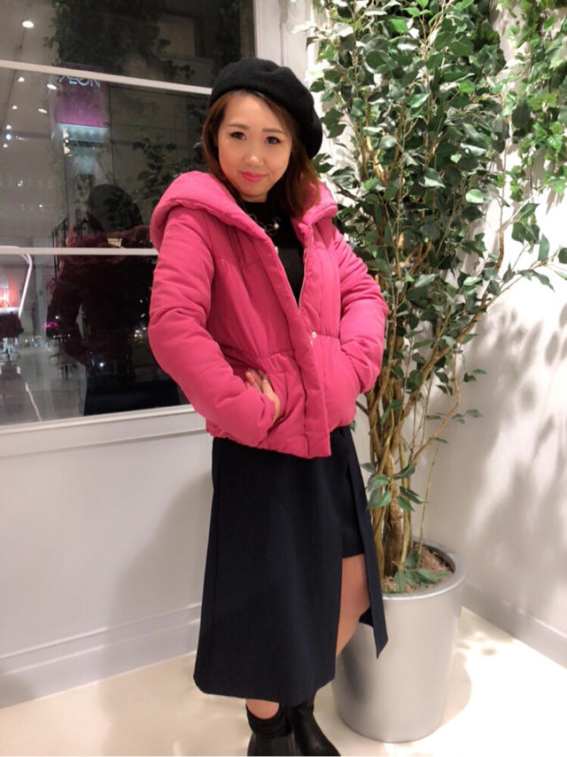 ピーチ中綿ブルゾン ♥ 可愛い可愛い店長登場 ♥ arina
