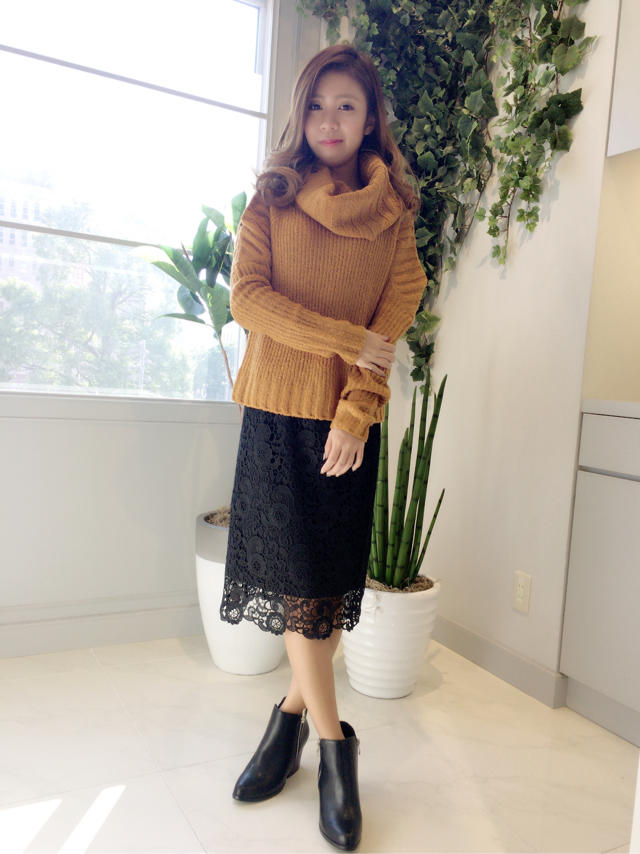 肩出しオフタートルニット♡まなみん♡オフショット
