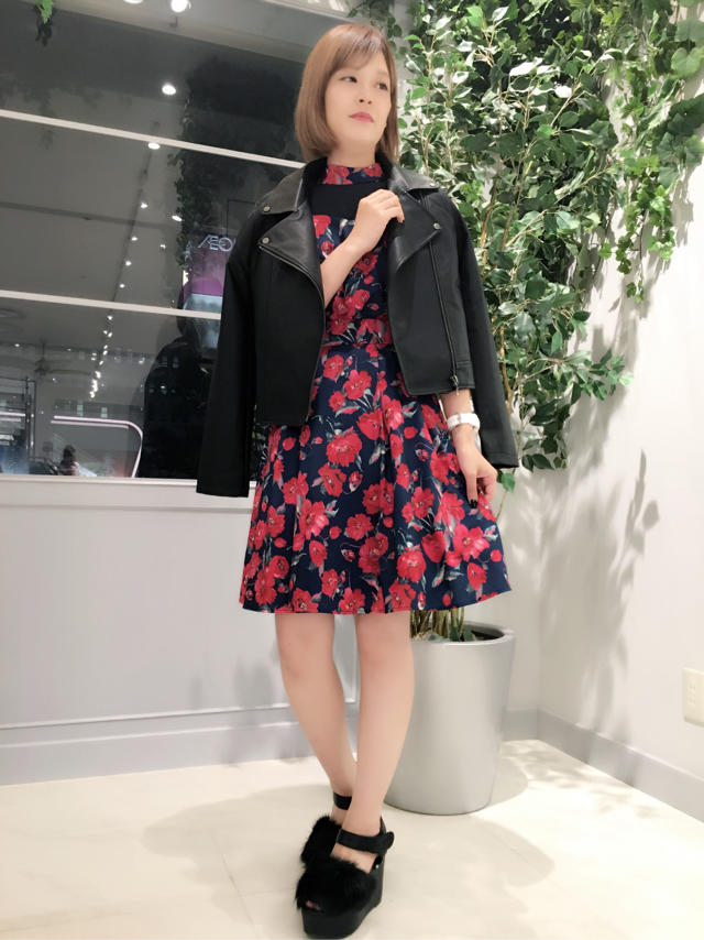 花柄ワンピコーデ❤️