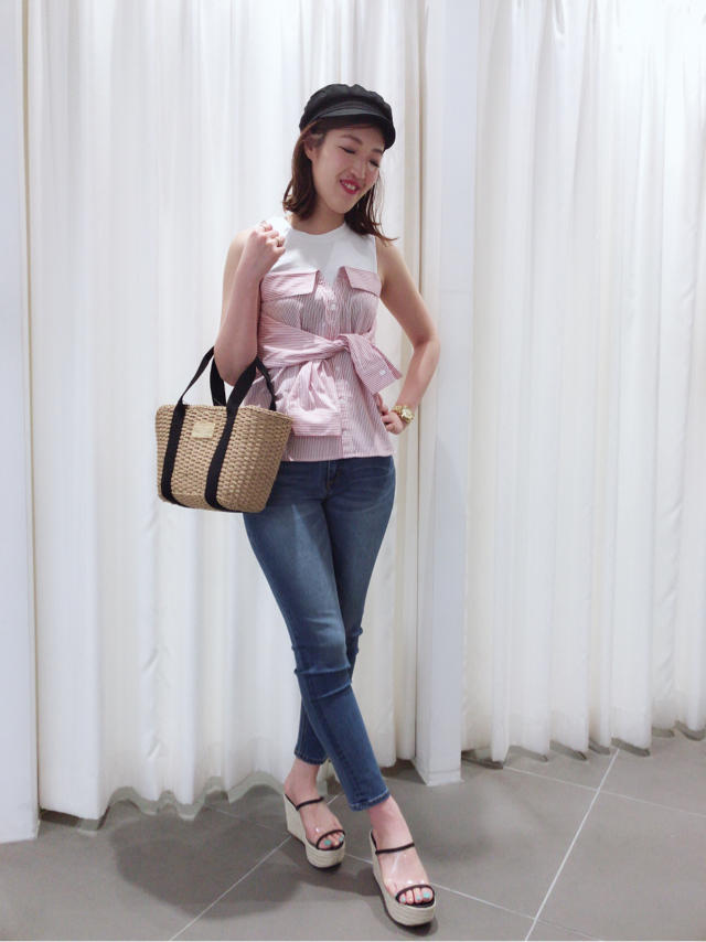 ストライプ前縛りトップス ♡ 今年注目のクリアアイテム♡KTD