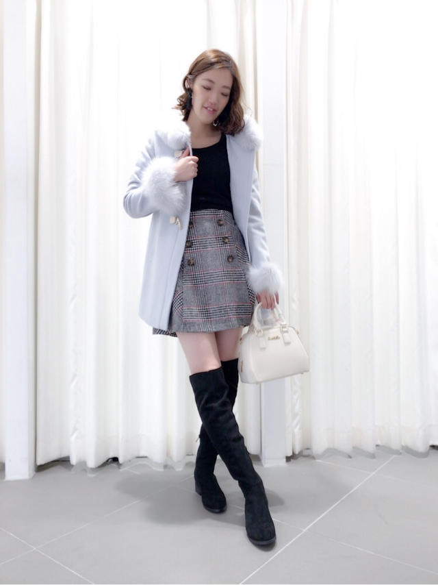 New チェックフレアスカート♡ KTD 最近はまっている…