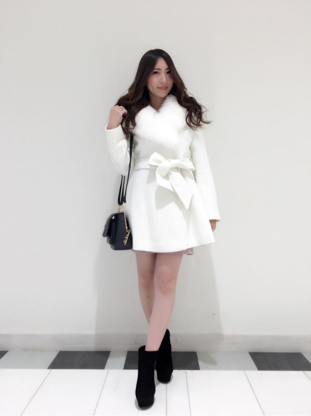 ファー付き フィット＆フレアコート♡ 