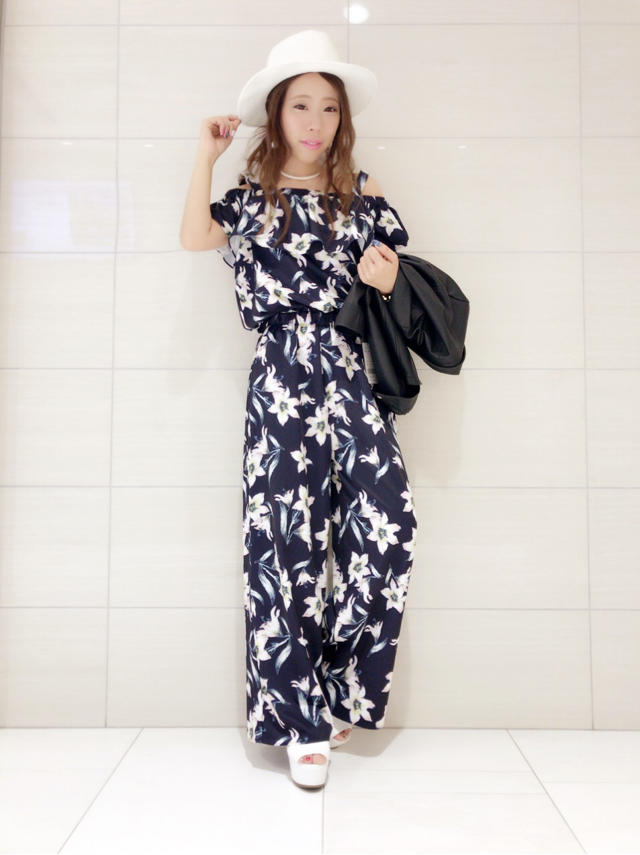 セシルオリジナル花柄オールインワン♡misato
