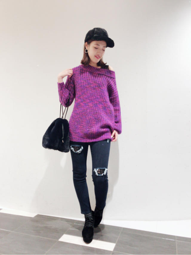 カジュアルcodeに!!Mixニットチュニック❥❥KTD