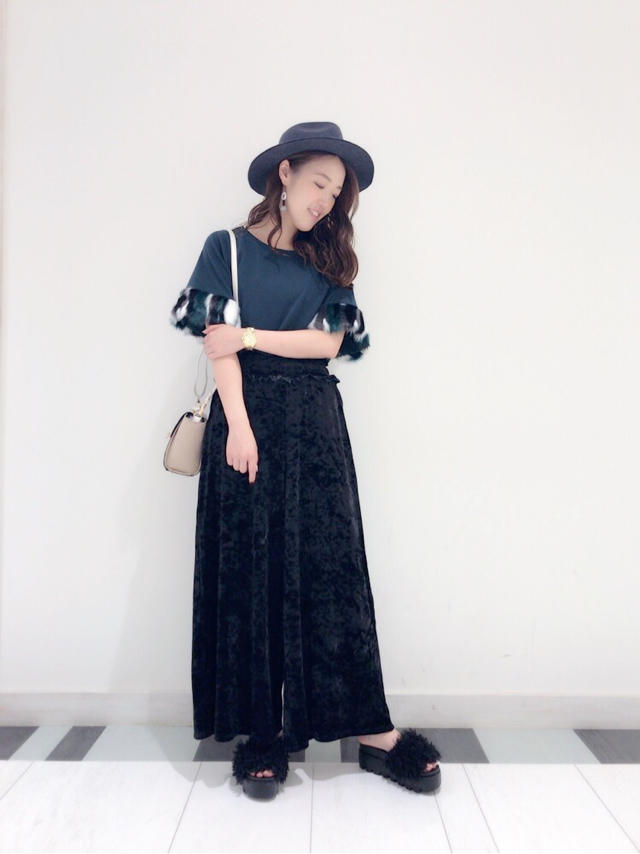 袖ファーカジュアルトップス♡KTD
