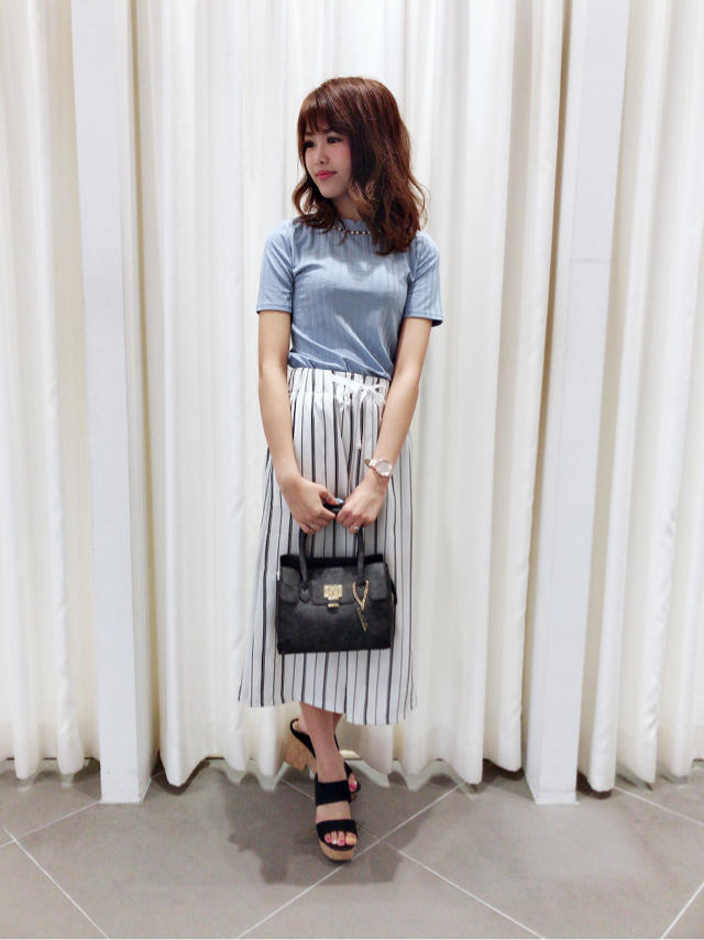ストライプガウチョパンツ♡MAX70%OFF♡HONOKA 