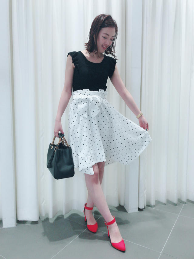 トレンド!!ドットドッキングワンピース♡KTD