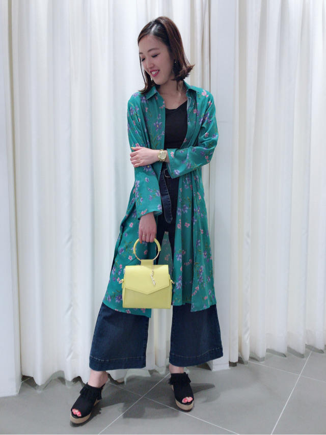 花柄♡ロングシャツコーデ ，KTD