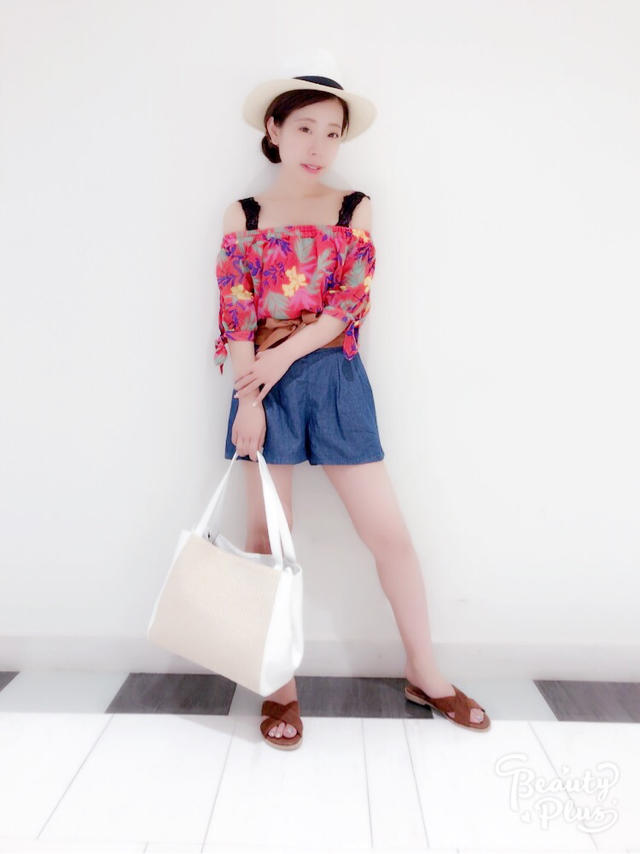 夏の代名詞♡リーフ柄TOPS♡misato