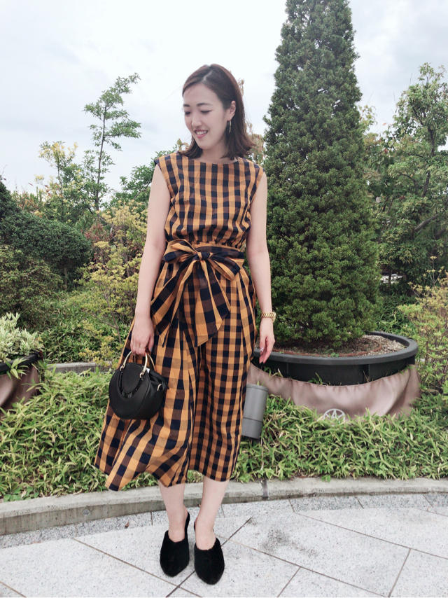 チェックロングワンピース ♡ KTD