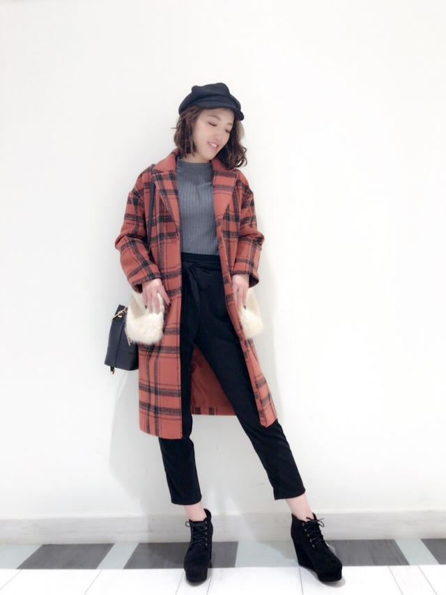 ファー付きチェックチェスターコート♡ノベルティイベント ♡KTD