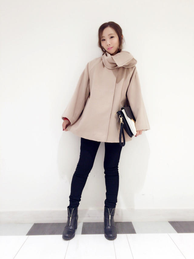 大分で大人気！ポンチョ風アウター♡misato