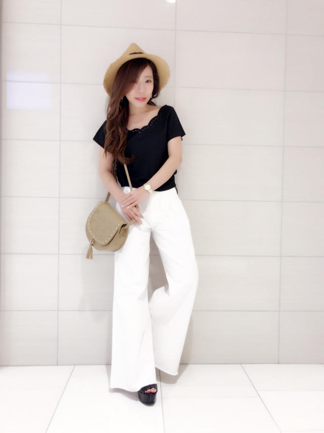 white denim ワイドP♡misato