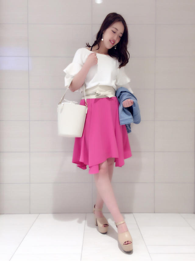 袖ラッフルニット ♡ 春のデートコーデにっ ♡ KTD