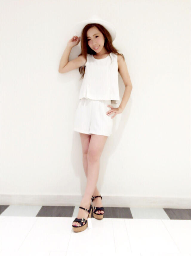 ピンストライプset Up♡休日…misato