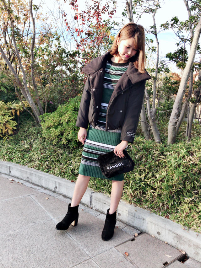 *̣̩⋆̩*CECIL McBEE×KANGOL*̣̩⋆̩*マルチボーダーニットワンピ#HONOKA