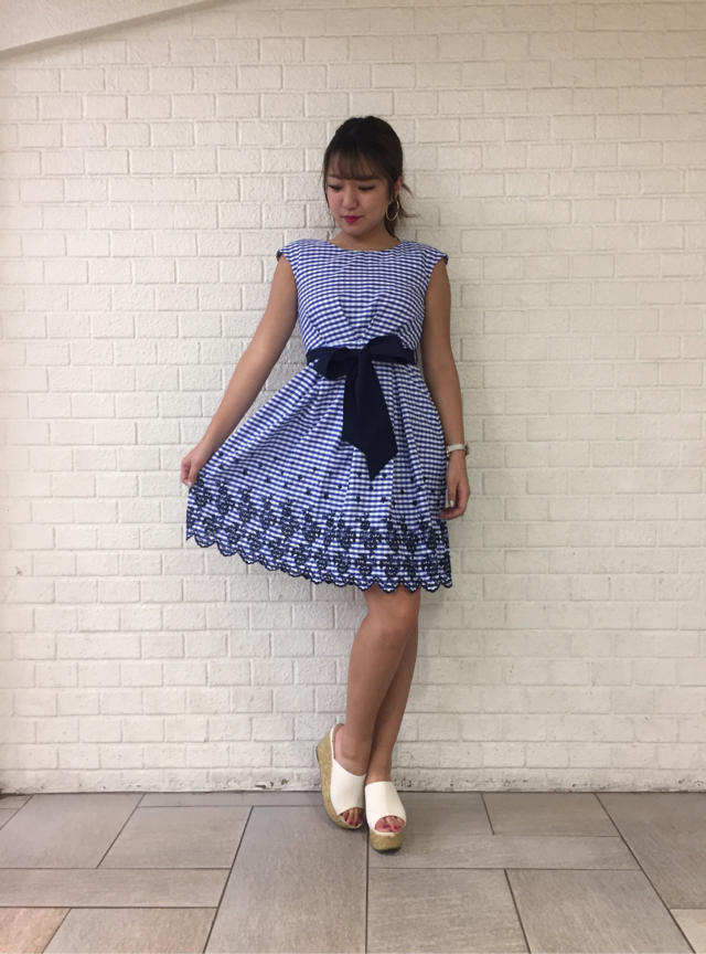 newギンガムチェックワンピ．miki