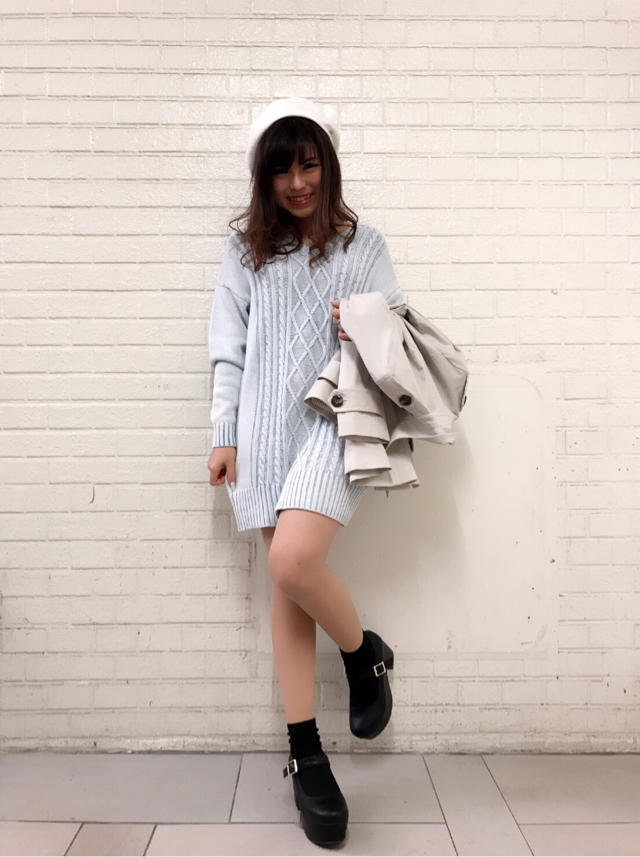 大人気♡硫化染めニットワンピ♡Misaki