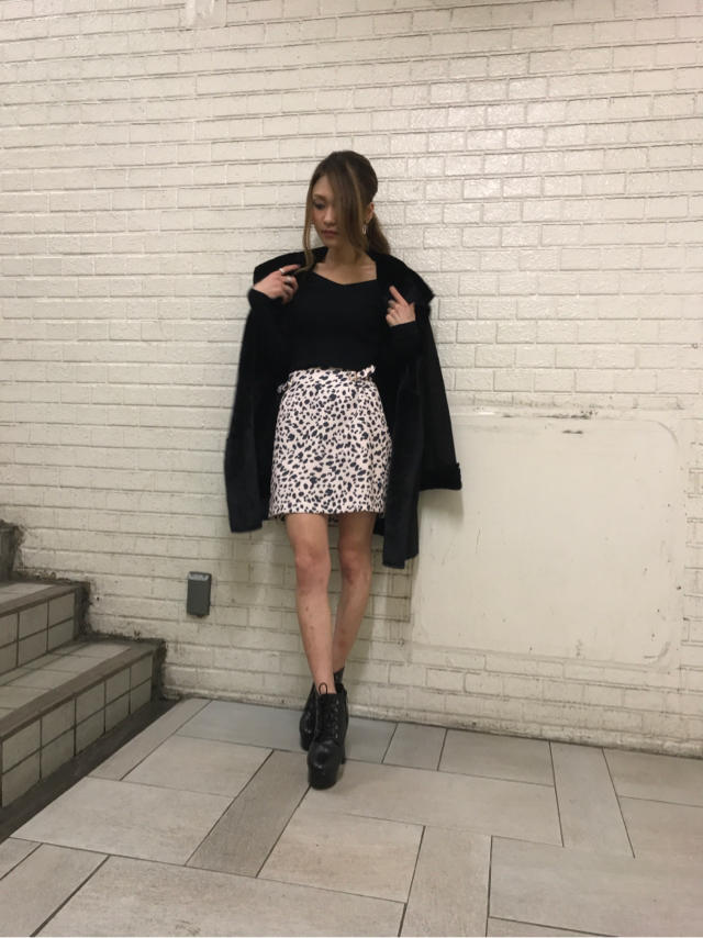 レオパード柄スカートでトレンドcode♡satou 