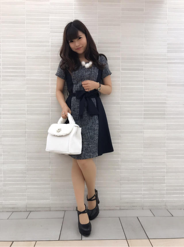 ラメツイードドッキングワンピース❤︎まりん
