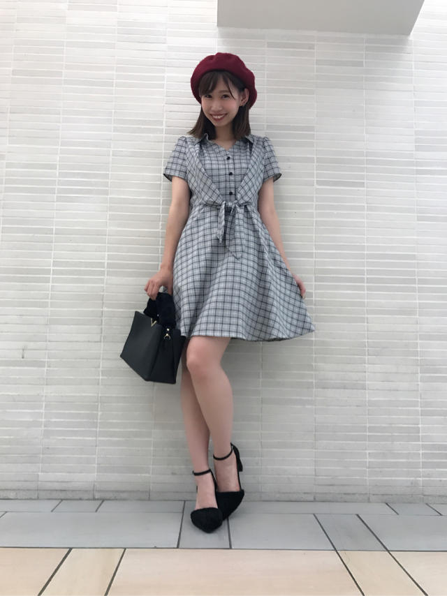 ガーリーコーデ☆前縛りフレアワンピース★Misaki