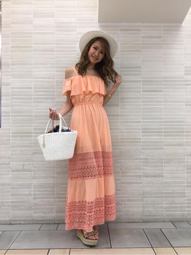 再入荷☆人気レースマキシワンピ★Junko