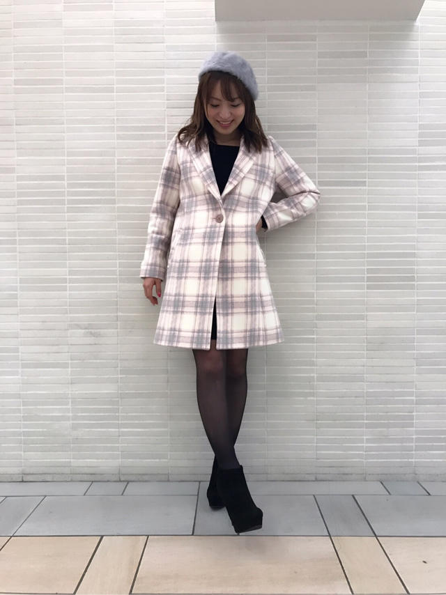 チェック柄チェスターコート★ルミネ10%限定アウターが20%OFF☆Misaki