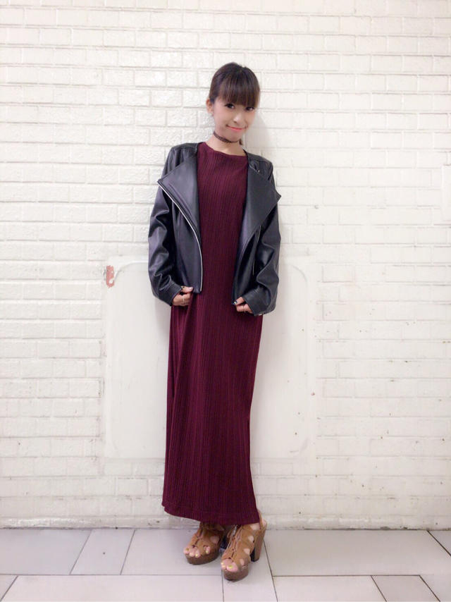 甘辛mixコーデにも！合皮ライダース♡休館日のお知らせ♡YUKIE