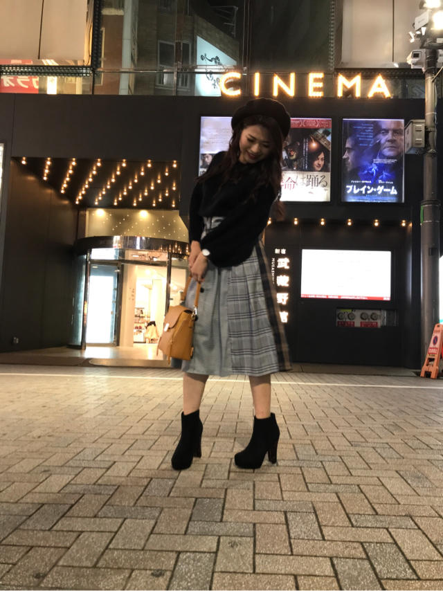 お気に入りふわふわニットとトレンドスカート♡送別会✏︎あやちゅん