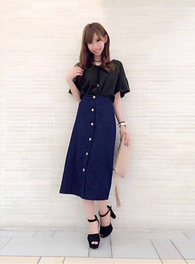 フレアデザインが愛らしい♡ニットトップス✎SHINON