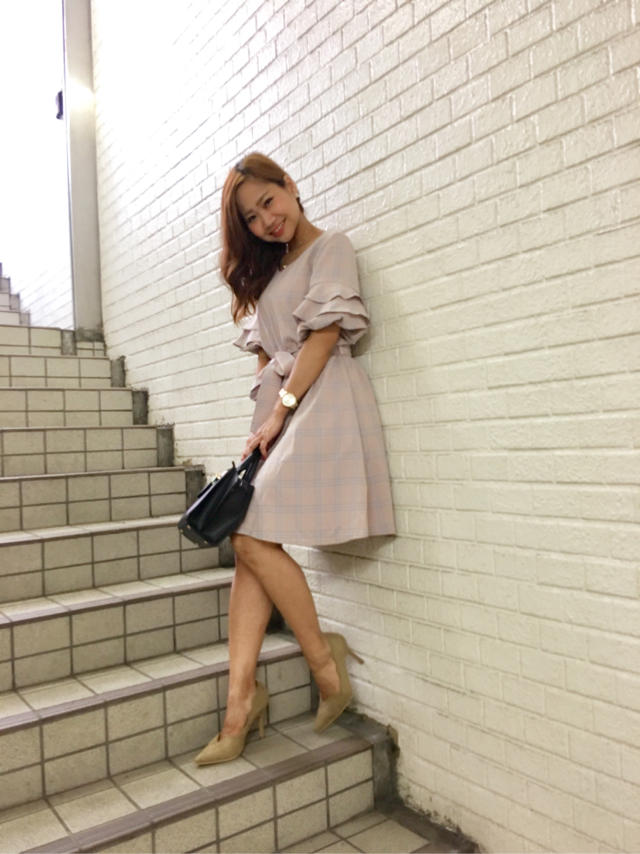 入荷したてTHE☆女の子の定番♡チェック柄のラッフルスリーブワンピース☆