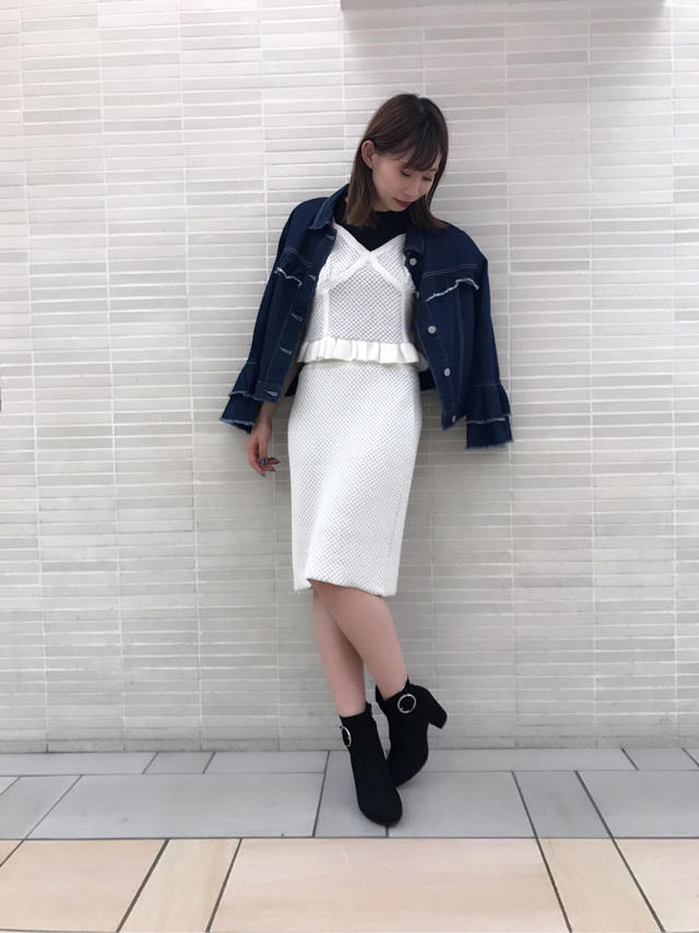 ルミネ10%off❤︎インナーニット付メッシュ編みセットアップ❤︎Junko