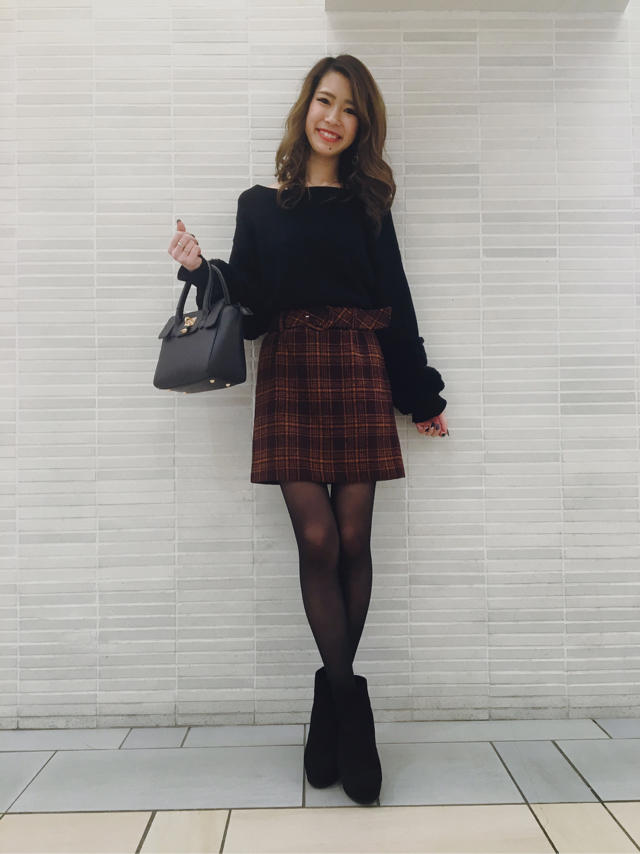 店頭コーデ❤︎チェックタイトスカート❤︎Junko