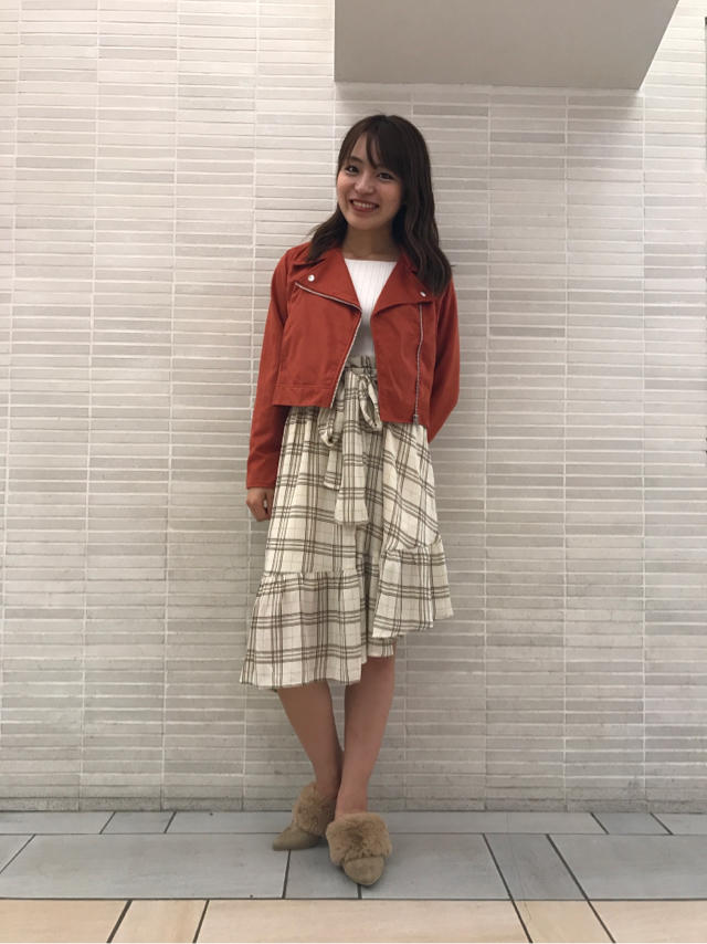 アシメチェックスカート♡みい