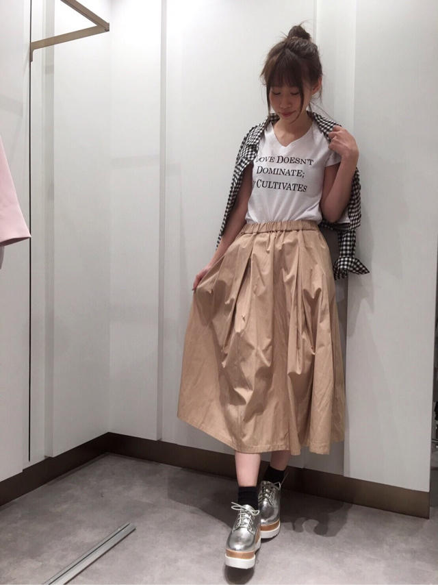 Misakiチーフのワンちゃんお散歩コーデ♡Tシャツ×ロングスカート♡ルミネ10%オフ残り2日♡みい