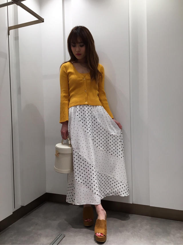 春らしさ満点✴︎ドットロングスカート✴︎ルミネ10%残り3日！Misaki