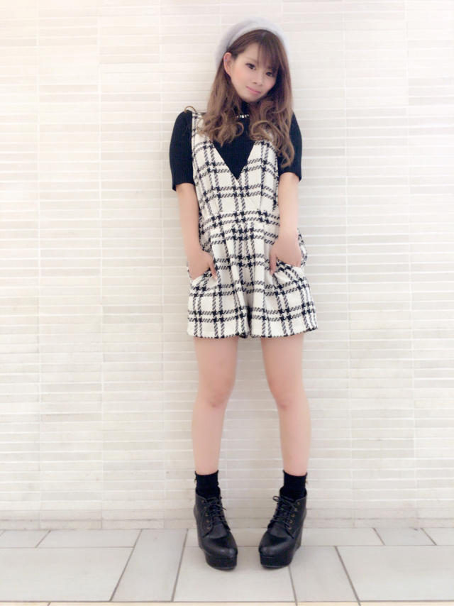 大人可愛い♡チェック柄セットアップ✎SHINON