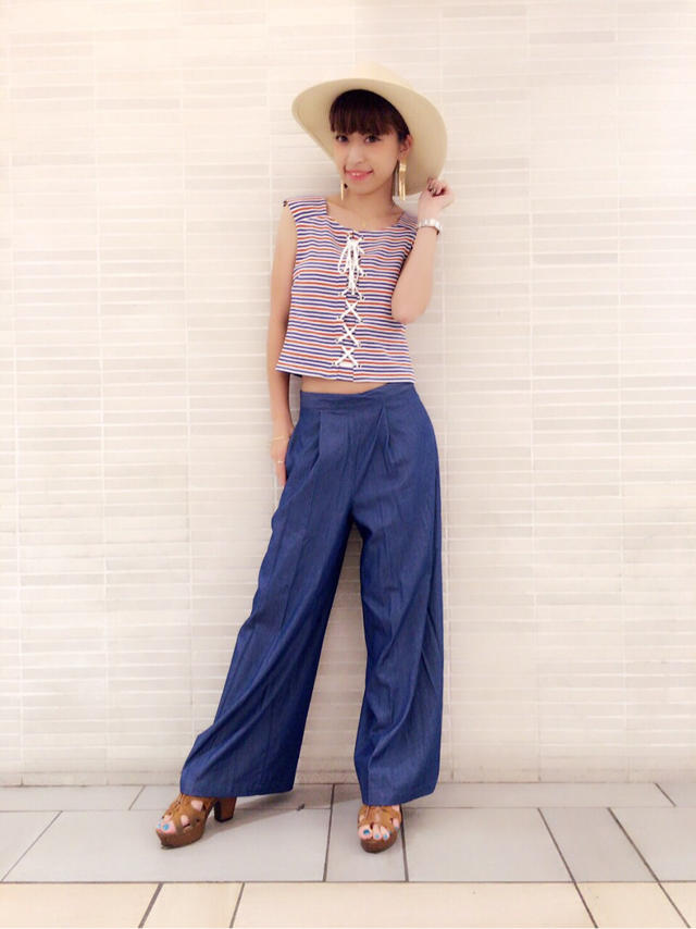 スピンドルボーダーtops♡Misaki