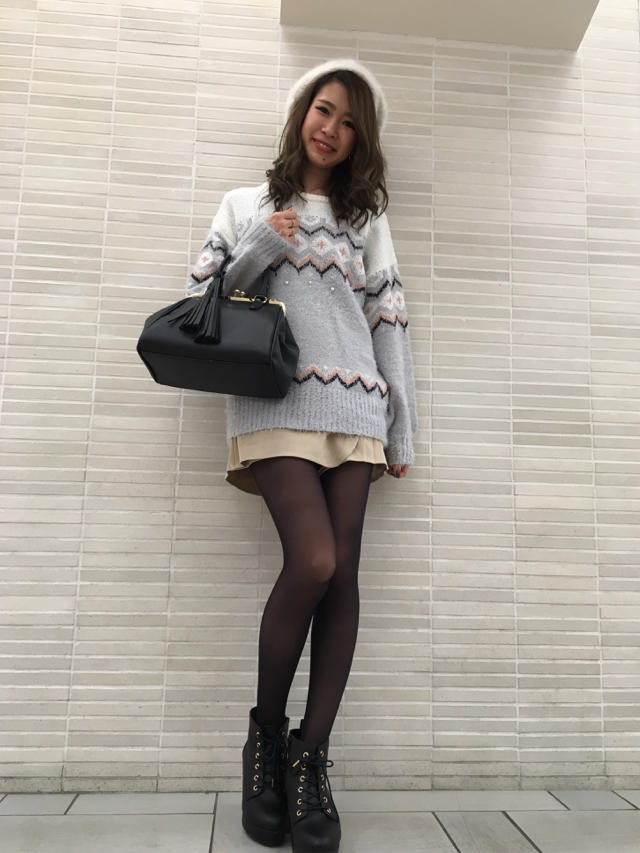 ノルディック柄ニットチュニック♡Junko