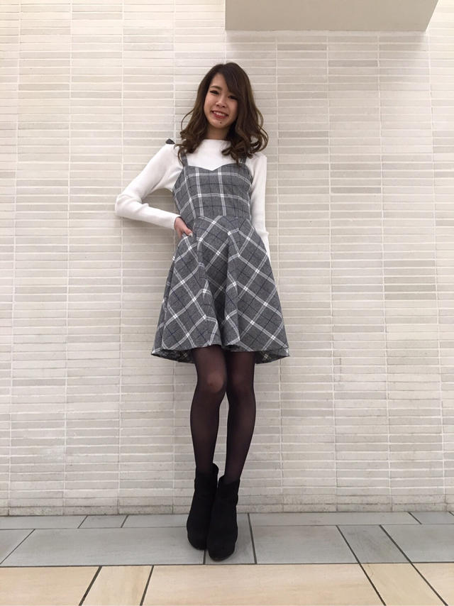 遂に再入荷✴︎インナー付きチェックワンピース✴︎Misaki