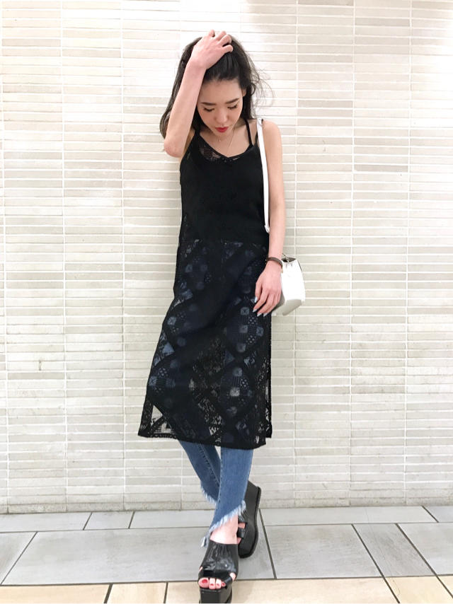 レースロングキャミ♡つな