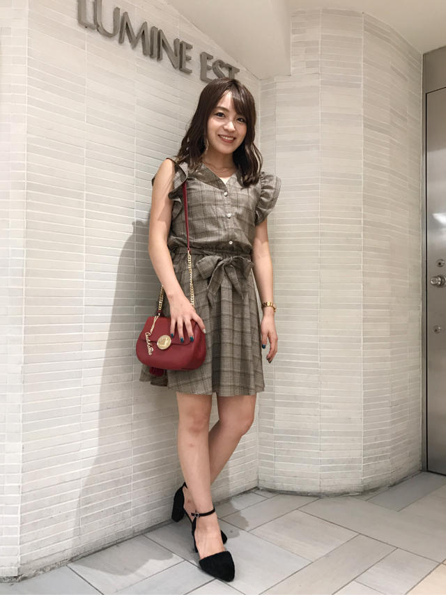 フリルandチェックandリボンで可愛さUPワンピ♡みい