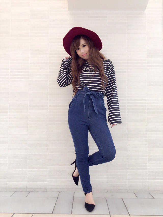 ボーダーカットソー♡Misaki