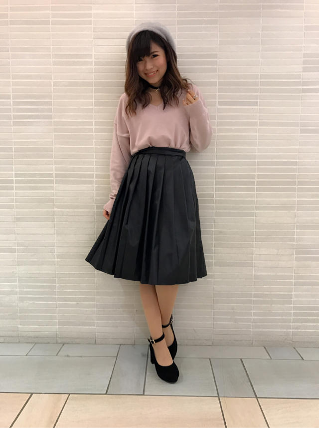 スタッフから好評だったピンクブラックコーデ✏︎Ayaka