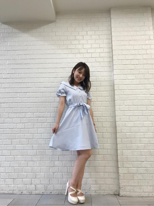 ストライプ×レースでフェミニンな印象を♡satou