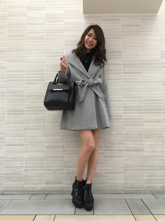 フード付きガウンコート♡Junko