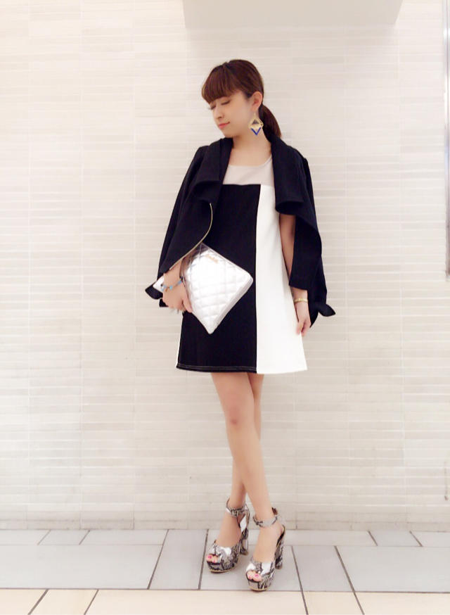 ブロック柄ワンピ♡  YUKIE