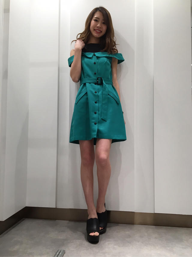 ルミネ10%off4日目♡トレンチ風ドッキングワンピース♡Junko