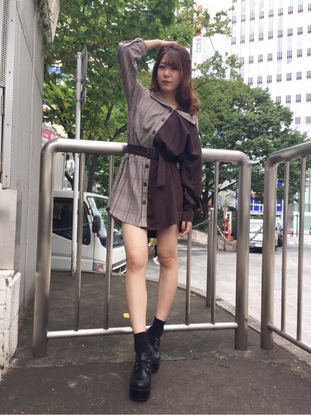 バイカラーワンピ❤︎❤︎島田