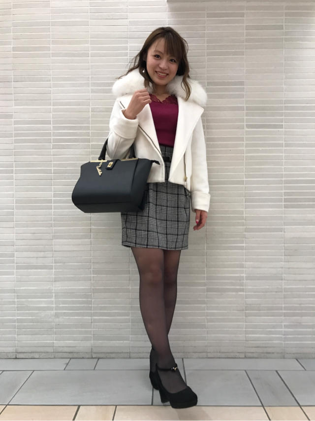 チェックコクーンスカート♡みい